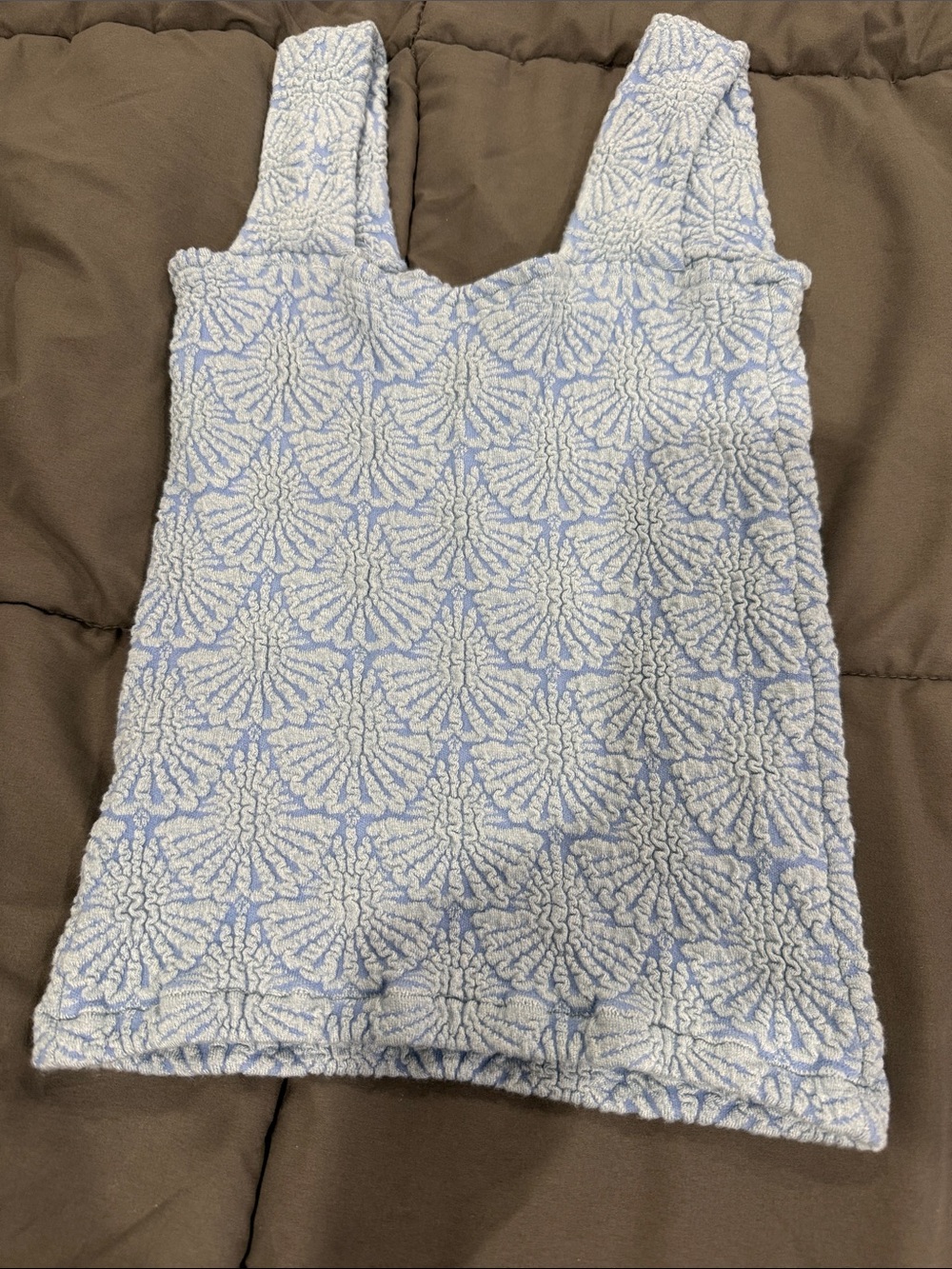 Miou Muse Light Blue Textured Shell Tank - Picture 2 of 4